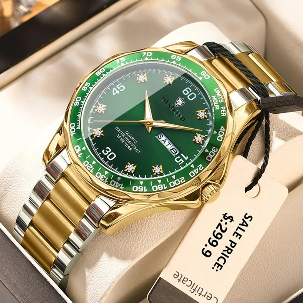 New Luxury Designer Fashion Quartz Wristwatches Diamond Watch For Man Gifts Men Automatic Watches Mens Digital Sports Clock