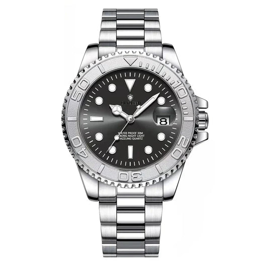 New Automatic Watch Mens Sports Bezel Gray Digital Luxury Watches For Man Fashion Quartz Wristwatches Gifts Men Tudo Por 1 Real