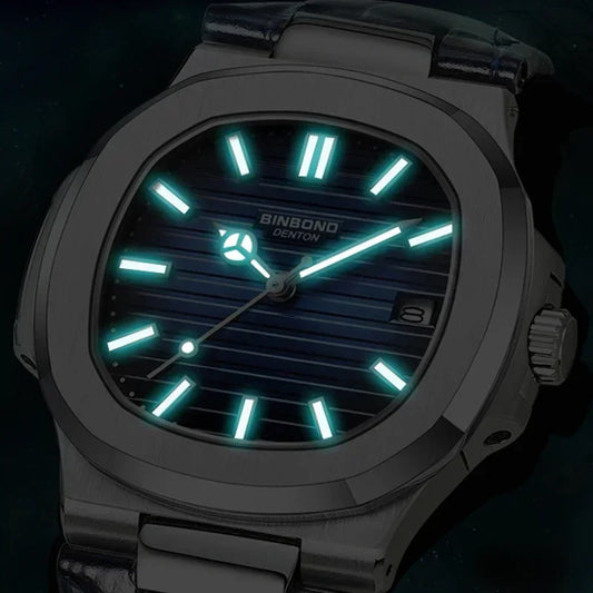 Casual Business New Blue Leather Man Clock Men Luxury Watch Automatic Watches Mens Fashion Quartz Wristwatches Montre Homme 2026