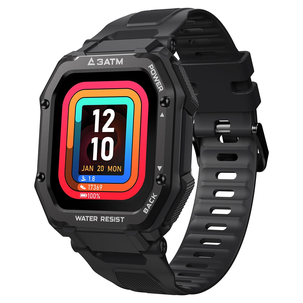 Reloj inteligente ROCK resistente para hombres, reloj deportivo para exteriores, impermeable, rastreador de actividad física, monitor de presión arterial, reloj inteligente