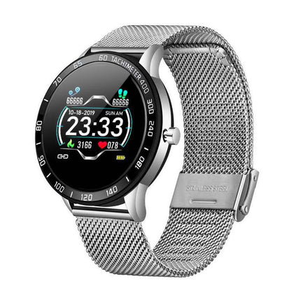 Reloj inteligente moderno de lujo para hombres y mujeres con pantalla LED a color y rastreador de presión arterial y frecuencia cardíaca con modo multifunción y rastreador de actividad física