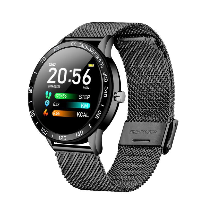 Reloj inteligente moderno de lujo para hombres y mujeres con pantalla LED a color y rastreador de presión arterial y frecuencia cardíaca con modo multifunción y rastreador de actividad física