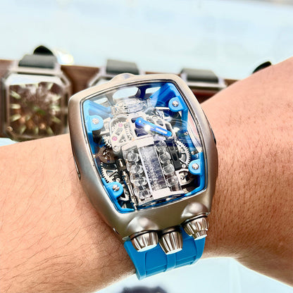 Cylinder Engine Multi-function Watch For Men
