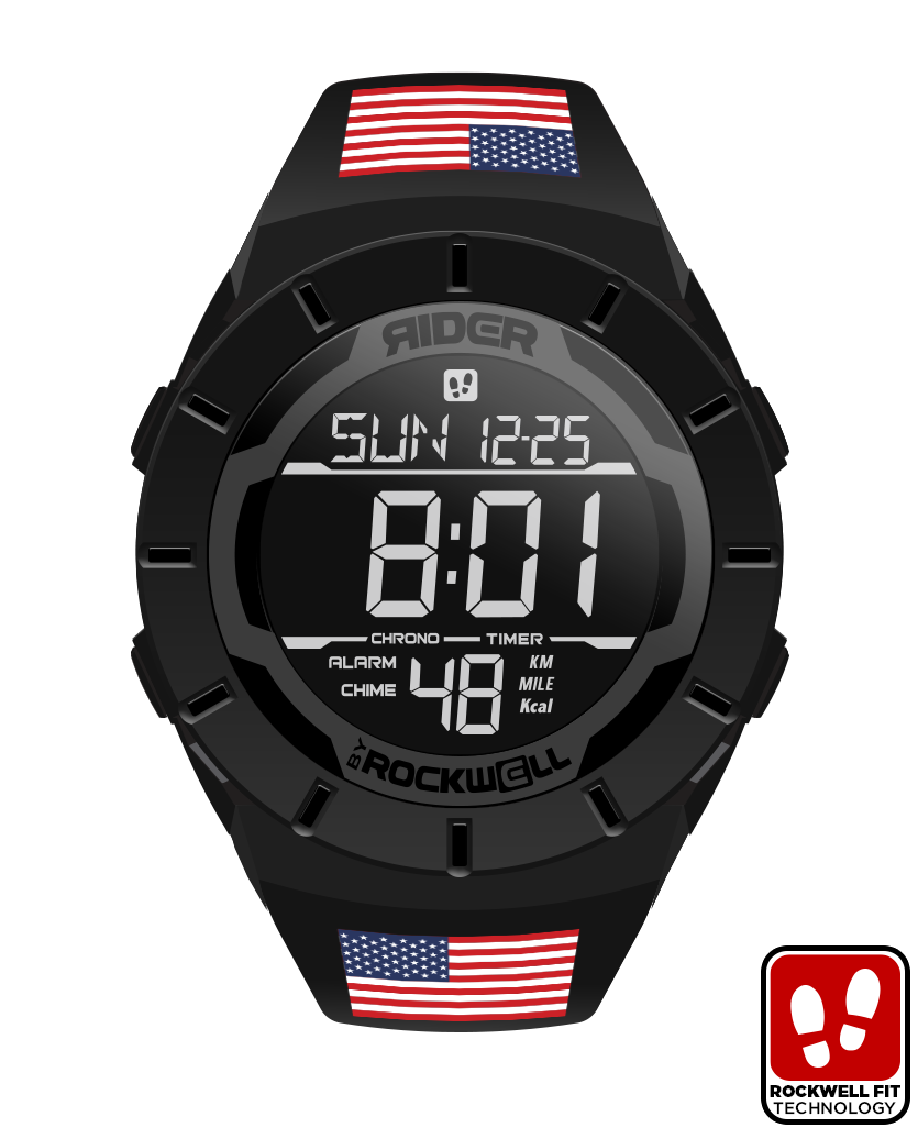 Reloj Coliseum Fit™ Banderas del Mundo Edición N-Z (Phantom Black)