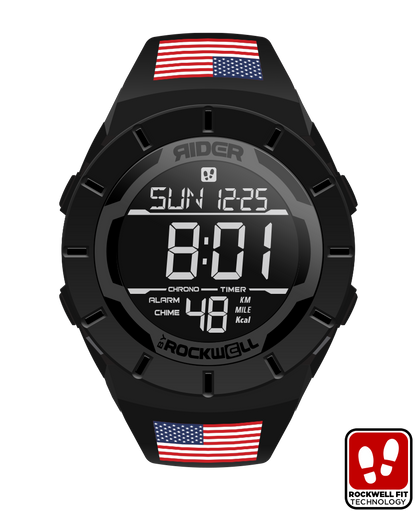 Reloj Coliseum Fit™ Banderas del Mundo Edición N-Z (Phantom Black)