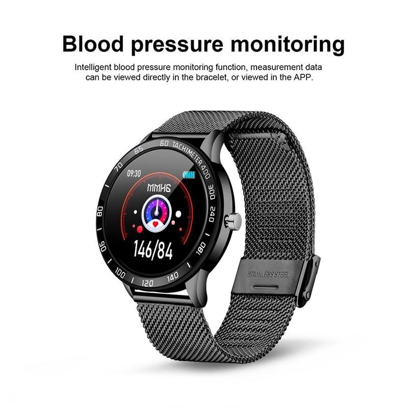 Reloj inteligente moderno de lujo para hombres y mujeres con pantalla LED a color y rastreador de presión arterial y frecuencia cardíaca con modo multifunción y rastreador de actividad física