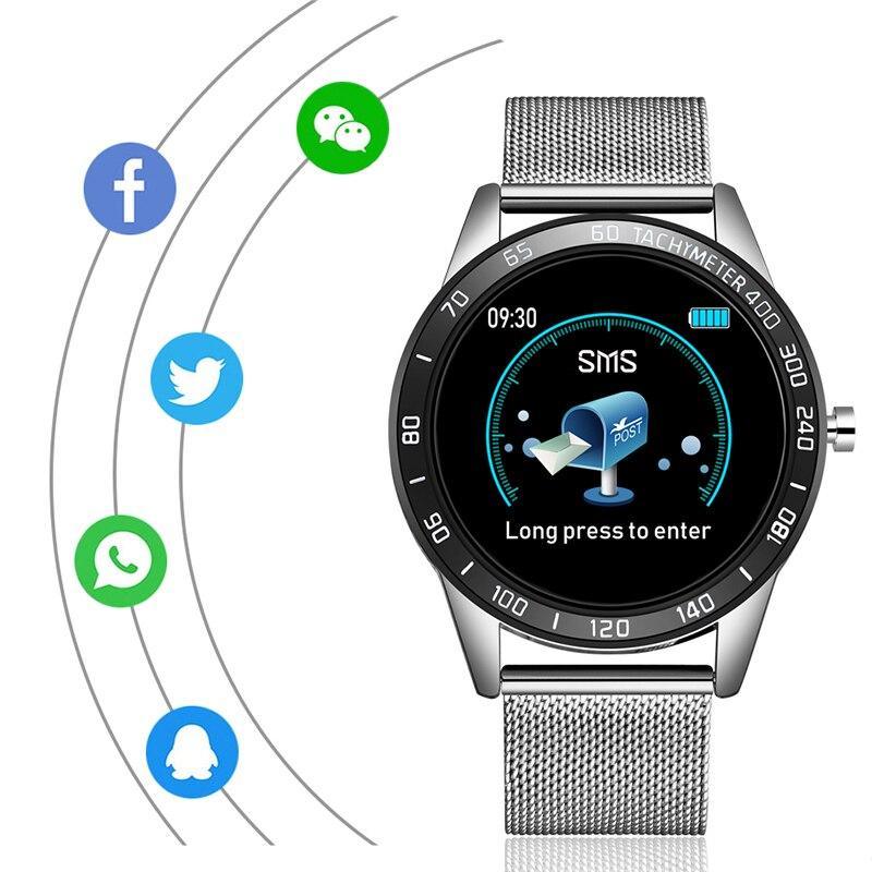 Reloj inteligente moderno de lujo para hombres y mujeres con pantalla LED a color y rastreador de presión arterial y frecuencia cardíaca con modo multifunción y rastreador de actividad física