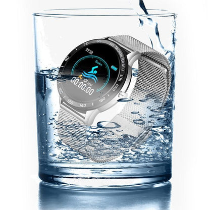 Reloj inteligente moderno de lujo para hombres y mujeres con pantalla LED a color y rastreador de presión arterial y frecuencia cardíaca con modo multifunción y rastreador de actividad física