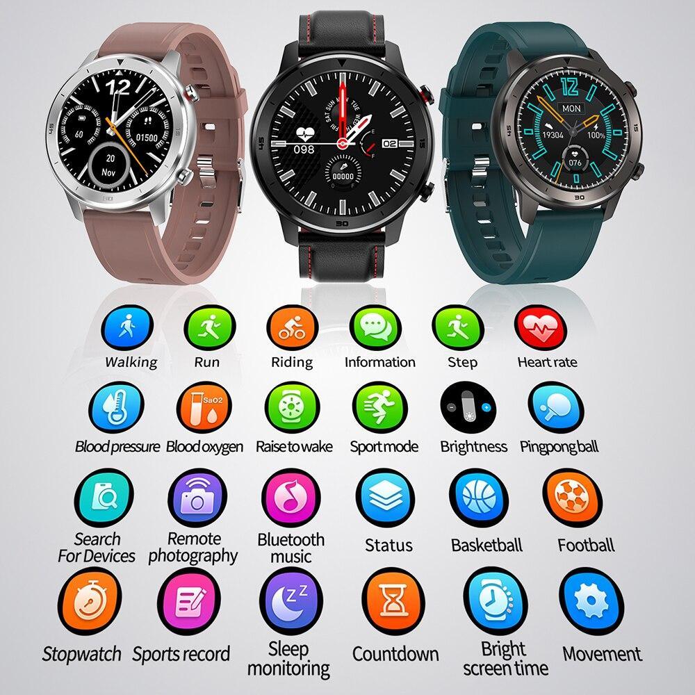Reloj inteligente moderno de pantalla táctil redonda completa para hombres, estilo de lujo para negocios, con protección IP68 impermeable y monitor de presión arterial y frecuencia cardíaca, 5 días en espera