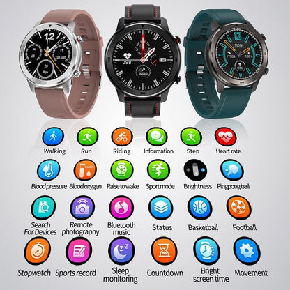 Reloj inteligente moderno de pantalla táctil redonda completa para hombres, estilo de lujo para negocios, con protección IP68 impermeable y monitor de presión arterial y frecuencia cardíaca, 5 días en espera