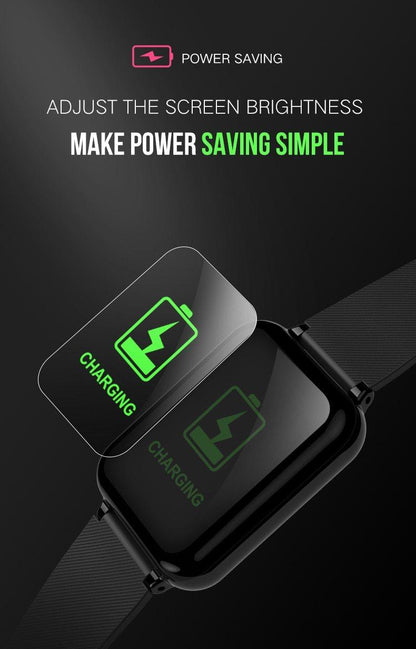 Reloj inteligente moderno B57 con protección impermeable IP67 y monitor de ritmo cardíaco y presión arterial, reloj deportivo unisex para hombres y mujeres