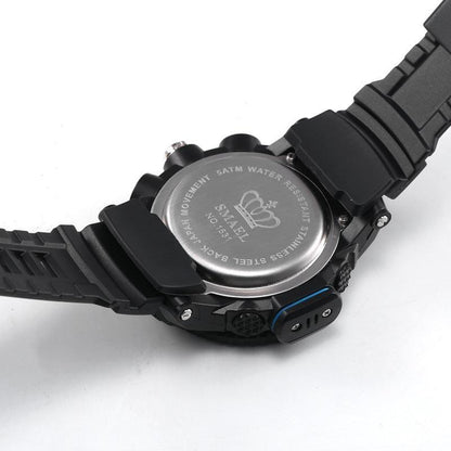 Nuevo reloj deportivo de lujo con pantalla dual LED digital analógica electrónica de cuarzo y protección resistente al agua de 30 m