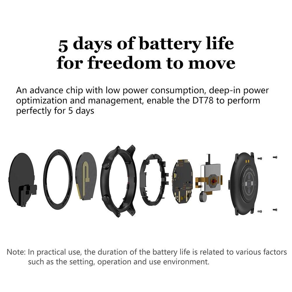 Reloj inteligente moderno de pantalla táctil redonda completa para hombres, estilo de lujo para negocios, con protección IP68 impermeable y monitor de presión arterial y frecuencia cardíaca, 5 días en espera