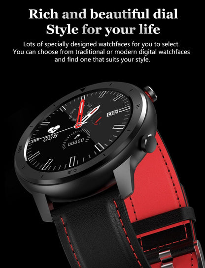 Reloj inteligente moderno de pantalla táctil redonda completa para hombres, estilo de lujo para negocios, con protección IP68 impermeable y monitor de presión arterial y frecuencia cardíaca, 5 días en espera
