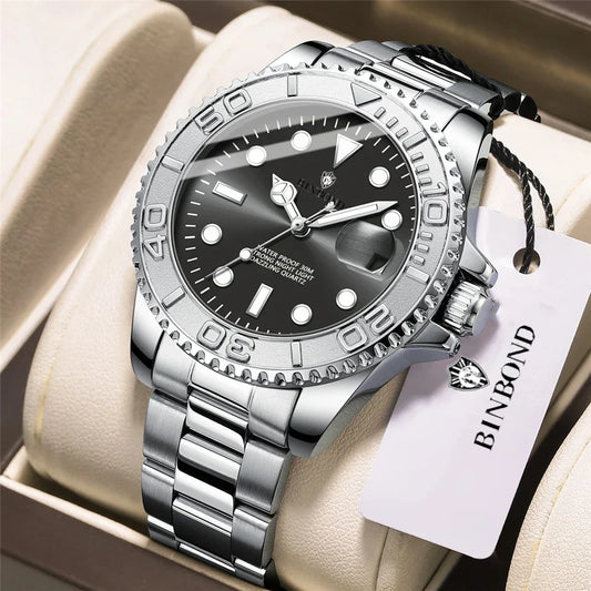New Automatic Watch Mens Sports Bezel Gray Digital Luxury Watches For Man Fashion Quartz Wristwatches Gifts Men Tudo Por 1 Real