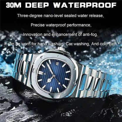 Nuevo reloj de movimiento informal de negocios para hombre, relojes de lujo automáticos, relojes de pulsera de cuarzo de moda para hombre, regalos Relogio Masculino