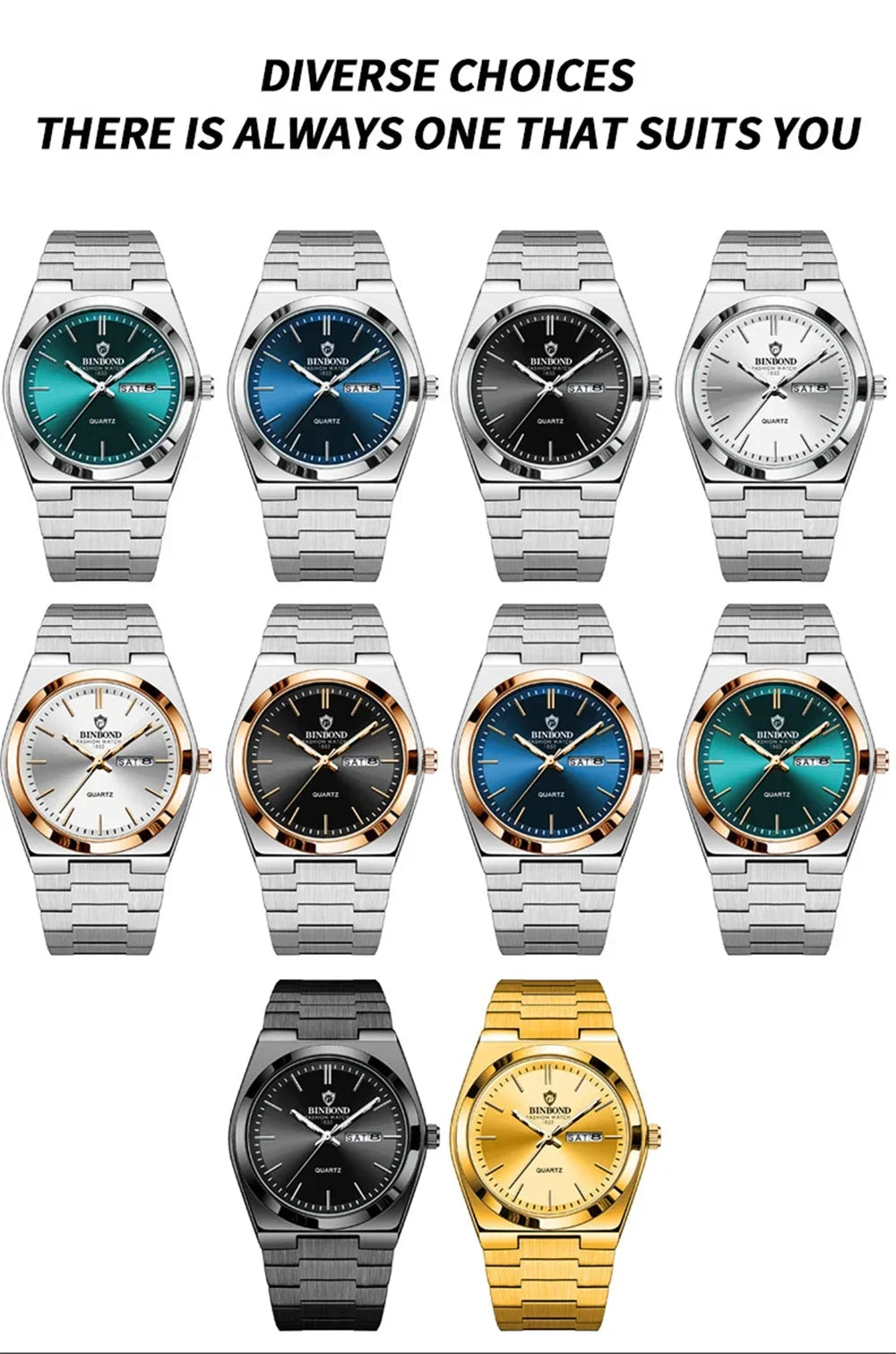 Nuevos regalos Casual Business Top Reloj azul para hombre Relojes de lujo automáticos Relojes de cuarzo de moda para hombre Relogio Masculino