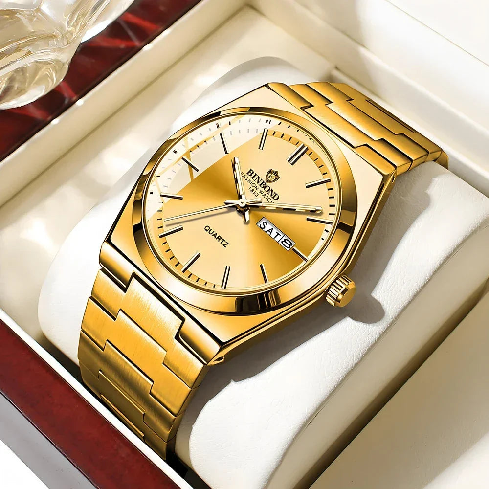 Nuevos regalos Casual Business Top Reloj azul para hombre Relojes de lujo automáticos Relojes de cuarzo de moda para hombre Relogio Masculino