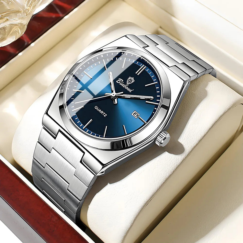 Nuevos regalos Casual Business Top Reloj azul para hombre Relojes de lujo automáticos Relojes de cuarzo de moda para hombre Relogio Masculino