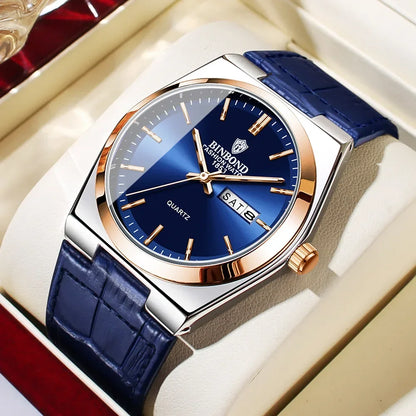 Nuevos regalos Casual Business Top Reloj azul para hombre Relojes de lujo automáticos Relojes de cuarzo de moda para hombre Relogio Masculino