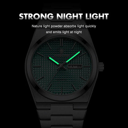 PAAZOMU Original Luxury Men Clock Fashion Luminous Waterproof Chronograph Date Watch For Man Leather Quartz Men's Watches Reloj