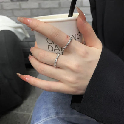 925 Sterling Silver Irregular Rings For Women Wedding Vintage Luxury Fine Jewelry Accessories Wholesale Jewellery Money 925
