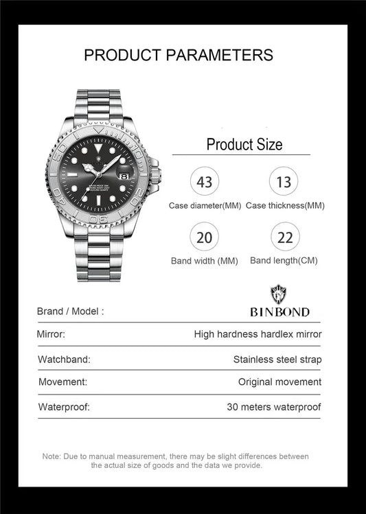 Luxury Watch Man High Quality New Brand Sports Fashion Quartz Wristwatches Men Gifts Automatic Watches Mens Coffee Digital Clock
