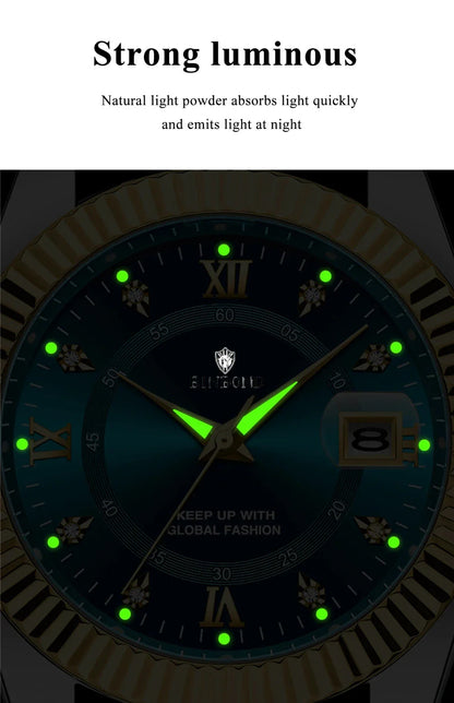 Fashion Quartz Wristwatches Luxury Brand High Quality Diamond Watch For Man Gifts Digital Mens Automatic Watches Men Gold Clock
