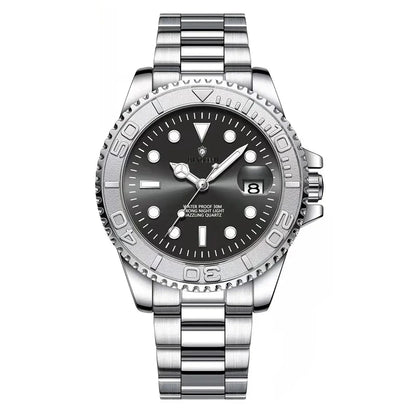 New Automatic Watch Mens Sports Bezel Gray Digital Luxury Watches For Man Fashion Quartz Wristwatches Gifts Men Tudo Por 1 Real