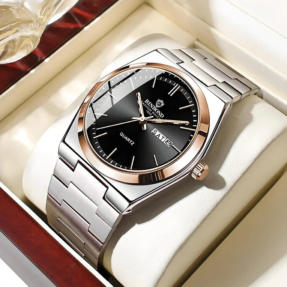 Nuevos regalos Casual Business Top Reloj azul para hombre Relojes de lujo automáticos Relojes de cuarzo de moda para hombre Relogio Masculino