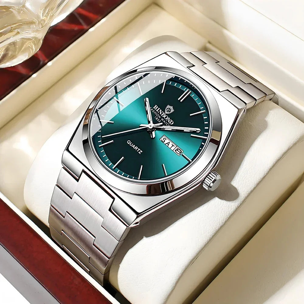 Nuevos regalos Casual Business Top Reloj azul para hombre Relojes de lujo automáticos Relojes de cuarzo de moda para hombre Relogio Masculino