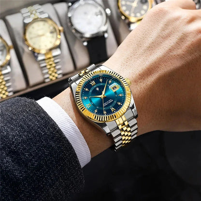 Fashion Quartz Wristwatches Luxury Brand High Quality Diamond Watch For Man Gifts Digital Mens Automatic Watches Men Gold Clock