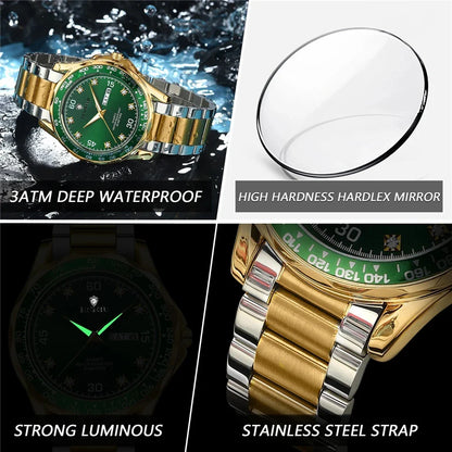 New Luxury Designer Fashion Quartz Wristwatches Diamond Watch For Man Gifts Men  Automatic Watches Mens Digital Sports Clock