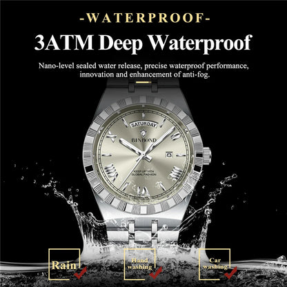New Waterproof Luxury Sports Movement Mens Watches For Man Gifts Fashion Quartz Wristwatches Automatic Watch Men Digital Clock