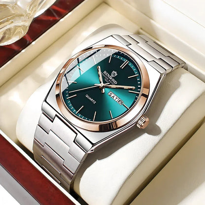 Nuevos regalos Casual Business Top Reloj azul para hombre Relojes de lujo automáticos Relojes de cuarzo de moda para hombre Relogio Masculino