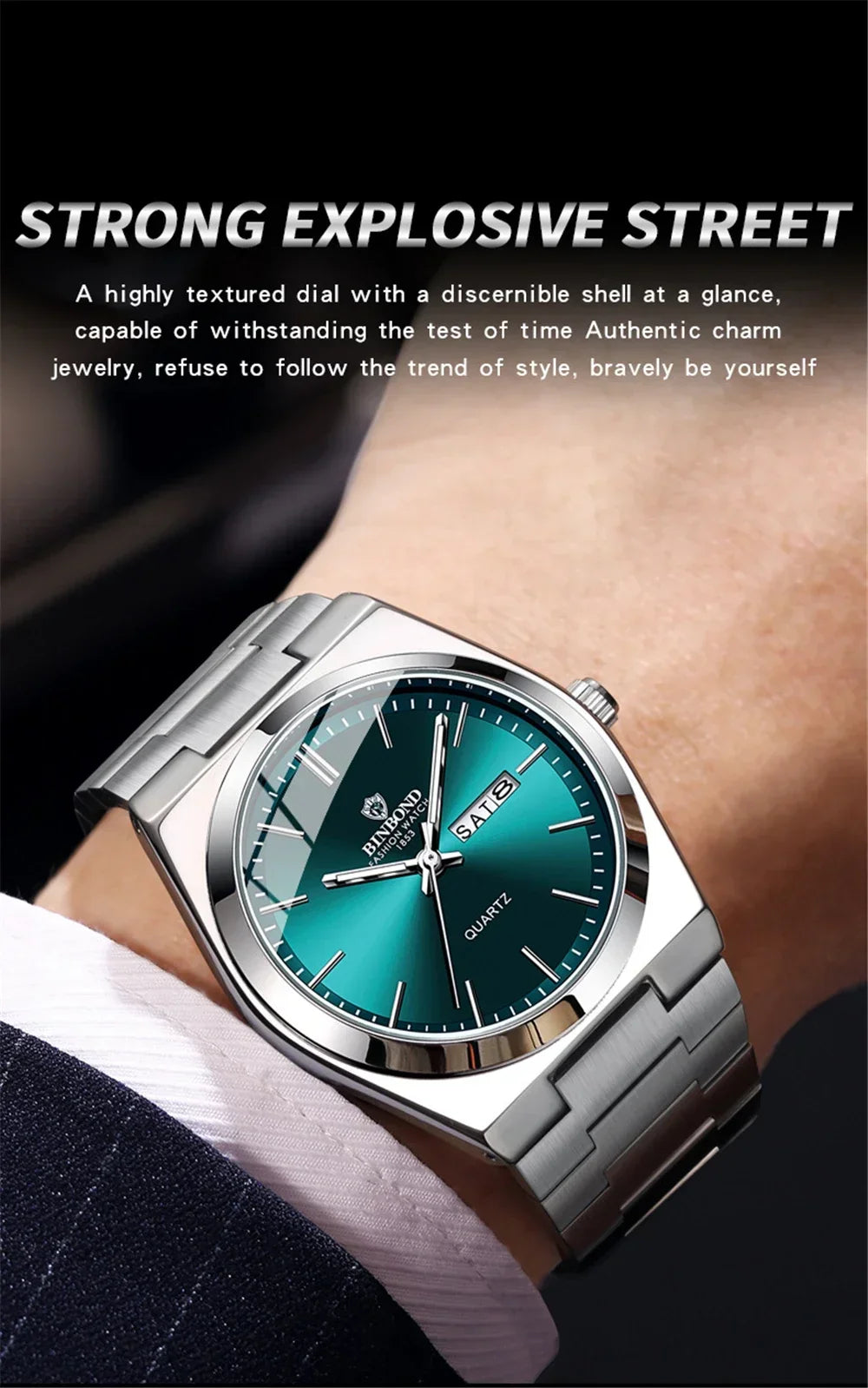 Nuevos regalos Casual Business Top Reloj azul para hombre Relojes de lujo automáticos Relojes de cuarzo de moda para hombre Relogio Masculino