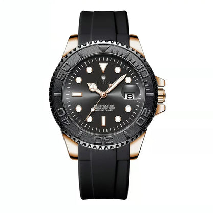 New Automatic Watch Mens Sports Bezel Gray Digital Luxury Watches For Man Fashion Quartz Wristwatches Gifts Men Tudo Por 1 Real