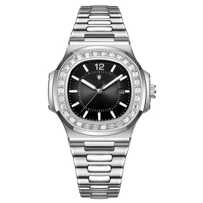 New Simple Digital Full Diamond Watch For Man Gifts Fashion Quartz Wristwatches Mens Automatic Watches Man Clock Montre Homme