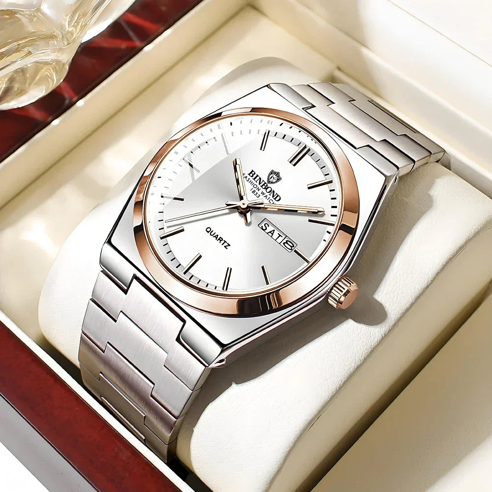 Nuevos regalos Casual Business Top Reloj azul para hombre Relojes de lujo automáticos Relojes de cuarzo de moda para hombre Relogio Masculino