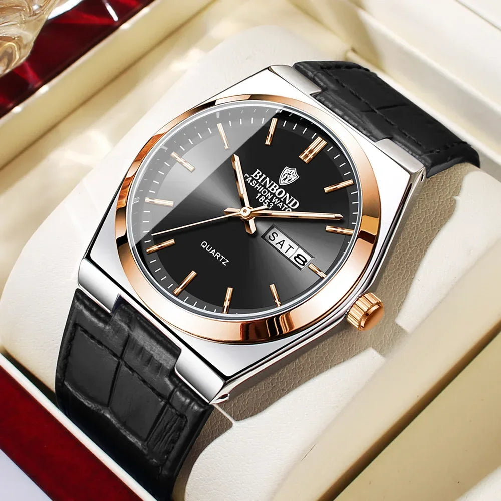 Nuevos regalos Casual Business Top Reloj azul para hombre Relojes de lujo automáticos Relojes de cuarzo de moda para hombre Relogio Masculino