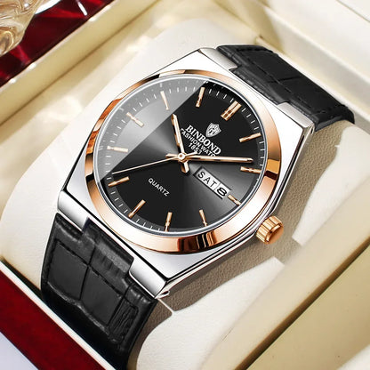 2026 Casual Business Leather Fashion Quartz Wristwatches Gold Clock Men Luxury Watch Automatic Watches Mens Gifts Montre Homme