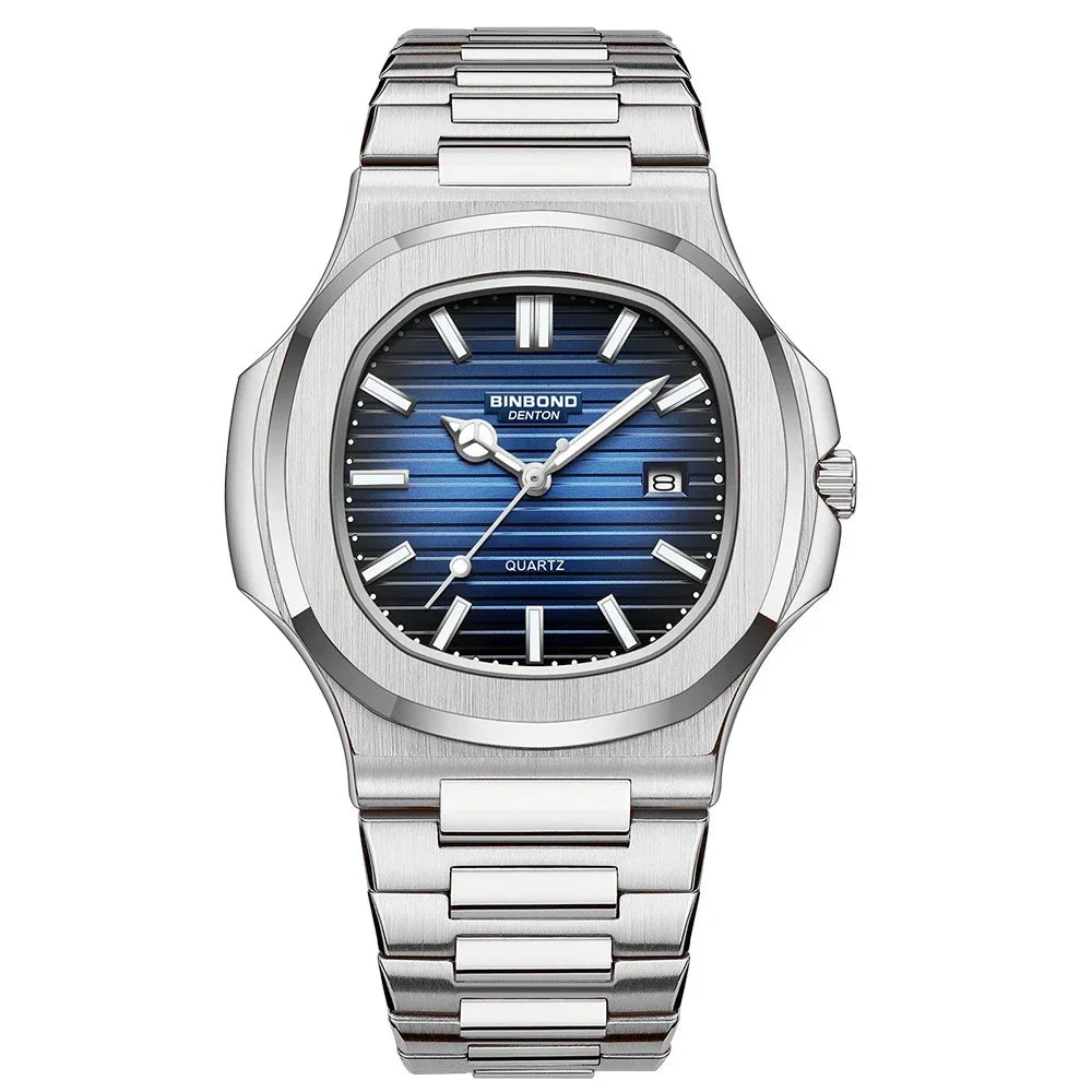 Nuevos relojes de pulsera de cuarzo informales de negocios, reloj de oro rosa para hombre, reloj de lujo, relojes automáticos para hombre, Reloj Masculino negro