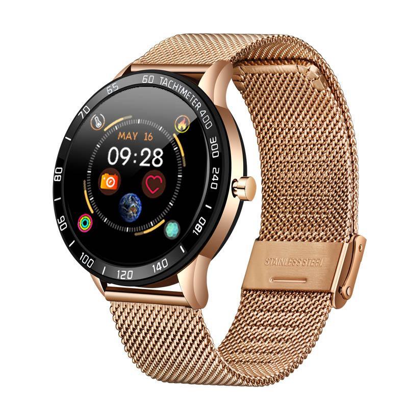 Reloj inteligente moderno de lujo para hombres y mujeres con pantalla LED a color y rastreador de presión arterial y frecuencia cardíaca con modo multifunción y rastreador de actividad física