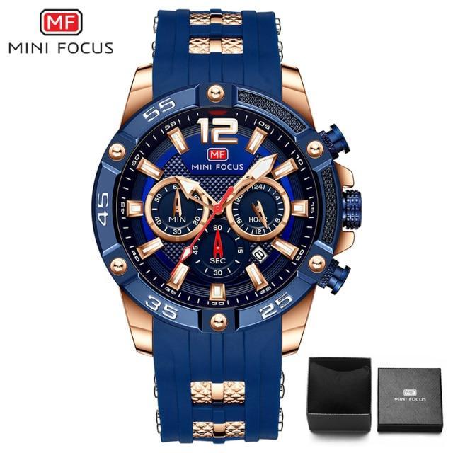 Mini Focus Nouvelle Mode Sport Montres Hommes Étanche Bracelet en Silicone Montre-Bracelet Multifonction Aiguilles Lumineuses Pour Hommes