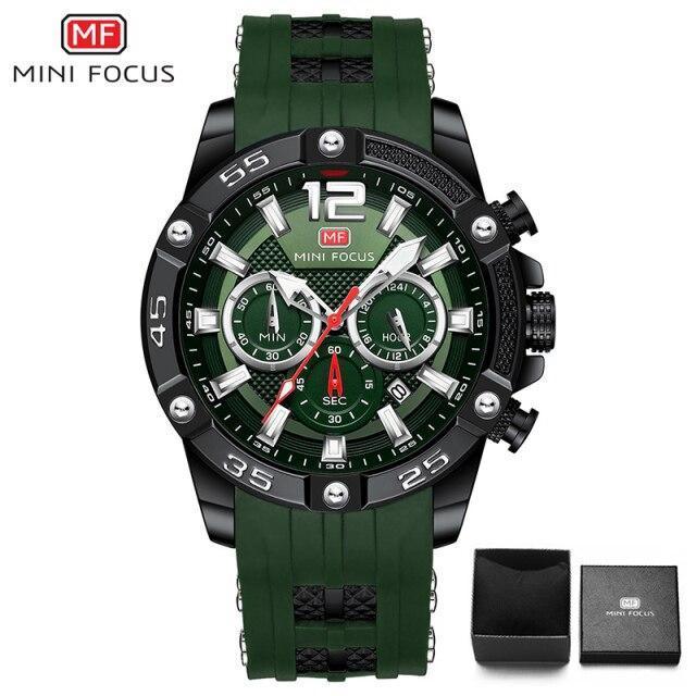 Mini Focus Nouvelle Mode Sport Montres Hommes Étanche Bracelet en Silicone Montre-Bracelet Multifonction Aiguilles Lumineuses Pour Hommes
