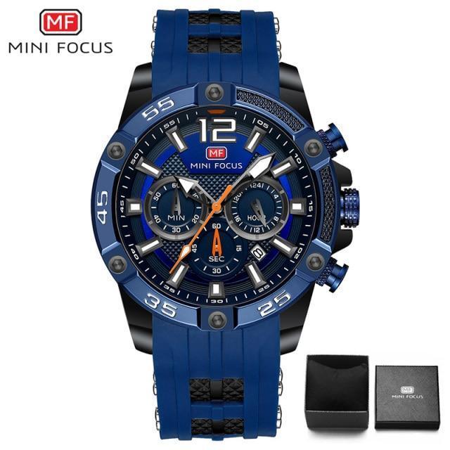 Mini Focus Nouvelle Mode Sport Montres Hommes Étanche Bracelet en Silicone Montre-Bracelet Multifonction Aiguilles Lumineuses Pour Hommes