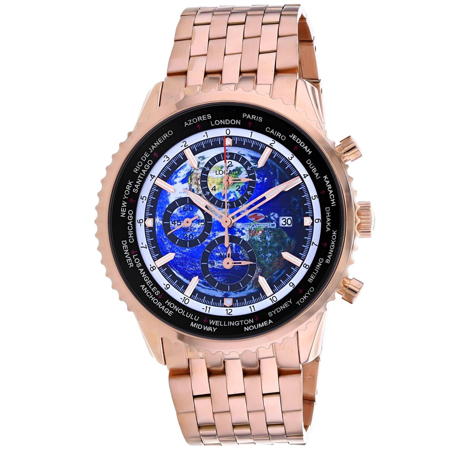 Seapro Montre Homme Meridian World Timer GMT