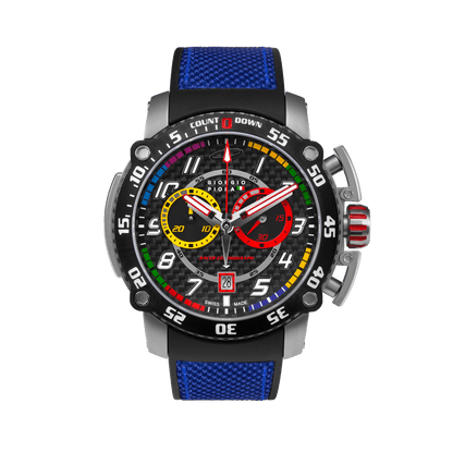 Torque - Blue Stainless Steel Swiss Sport Chrono Watch